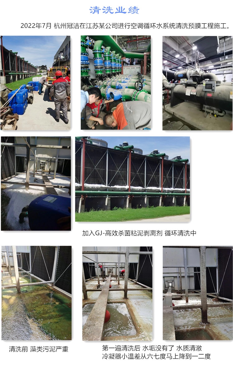 江蘇嘉合建設空調循環水係統香蕉视频APP黄色預膜（冷卻塔）2022.7.20